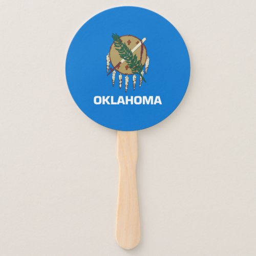 Oklahoma State Flag Hand Fan