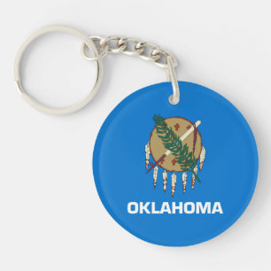 Oklahoma State Flag Keychain