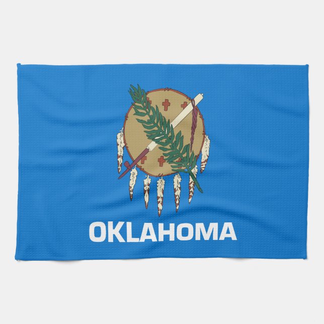 Oklahoma State Flag Kitchen Towel (Horizontal)