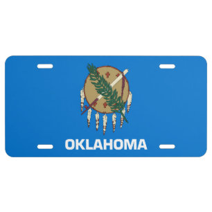 Oklahoma State Flag License Plate