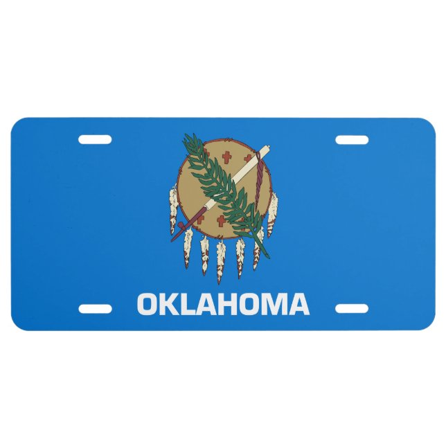 Oklahoma State Flag License Plate (Front)