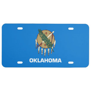 Oklahoma State flag License Plate