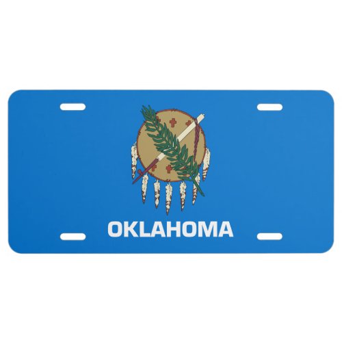 Oklahoma State Flag License Plate