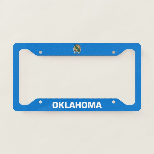 Oklahoma State Flag License Plate License Plate Fr Frame (Front)