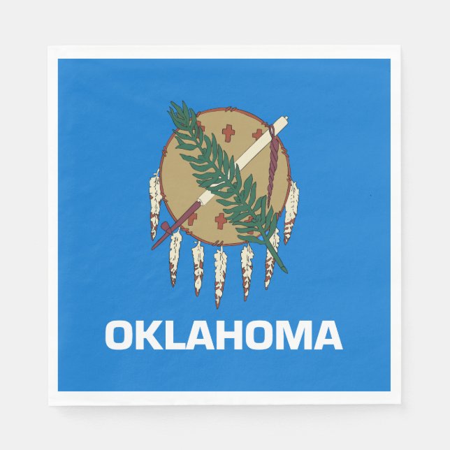 Oklahoma State Flag Napkins (Front)