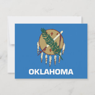 Oklahoma State Flag Osage Shield Peace Pipe Postcard