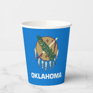 Oklahoma State Flag Paper Cups