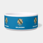 Oklahoma State Flag Pet Bowl<br><div class="desc">Serve your furry friend with a touch of Oklahoma pride using our exclusive pet bowl featuring the flag of Oklahoma! This pet bowl is more than just a practical feeding accessory; it’s a stylish tribute to Oklahoma’s unique heritage and cultural pride. Adorned with the iconic Oklahoma state flag, this bowl...</div>
