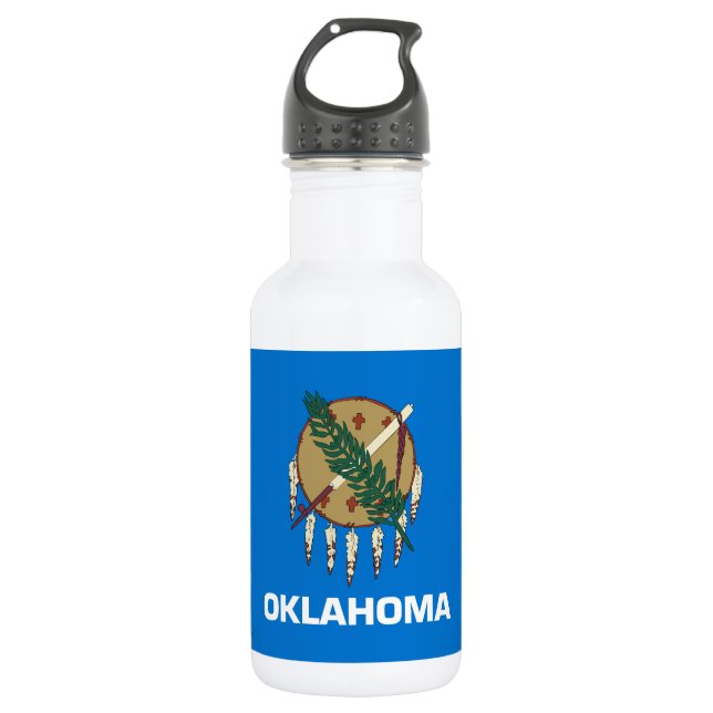 Oklahoma State Flag Stainless Steel Water Bottle (Front)
