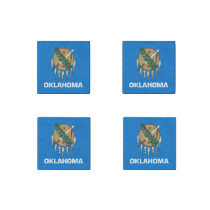 Oklahoma State Flag Stone Magnet