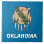 Oklahoma State Flag Tile<br><div class="desc">Elegant Tile with Flag of Oklaoma State. United States of America. This product its customizable.</div>
