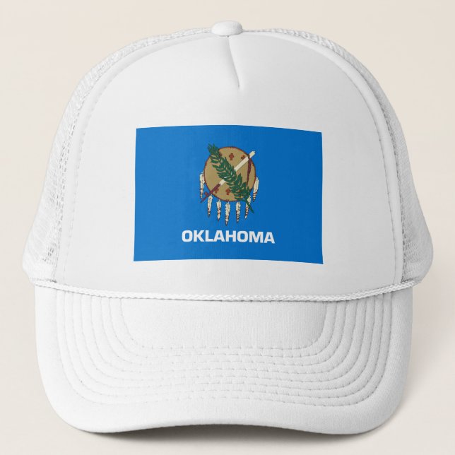 Oklahoma State Flag Trucker Hat (Front)