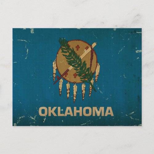 Oklahoma State Flag VINTAGEpng Postcard