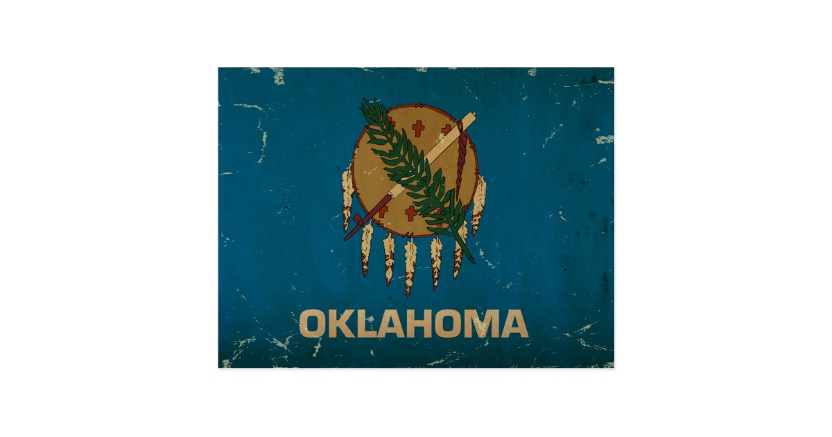 oklahoma state flag vintage png postcard zazzle com postcard birthday invitations