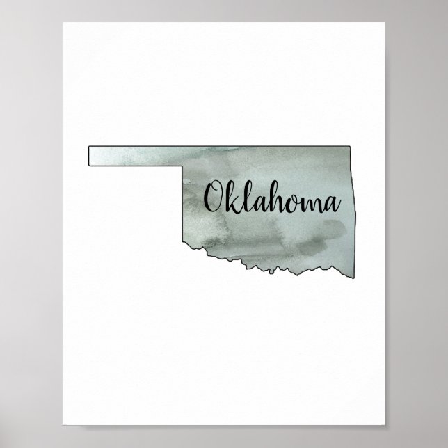 Oklahoma State Illustration Poster (Front)
