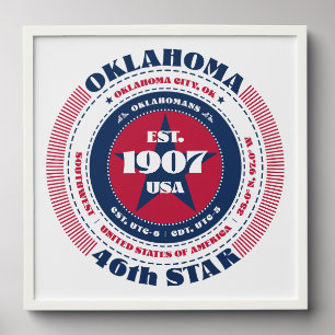 Oklahoma State Information Circle Photo Tile