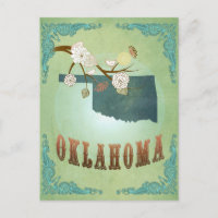 Oklahoma State Map – Green