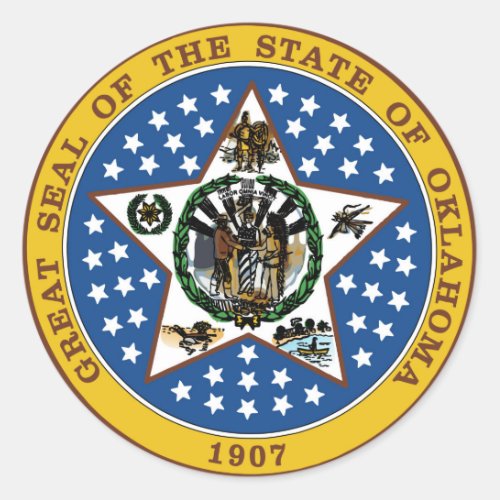 Oklahoma state seal america republic symbol flag