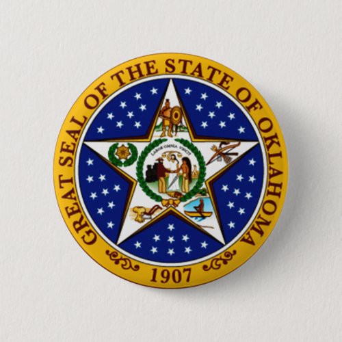 Oklahoma State Seal Button