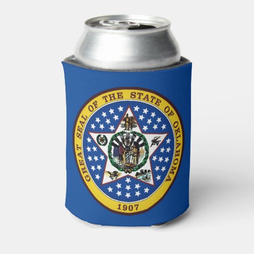 Oklahoma State Seal Can Cooler