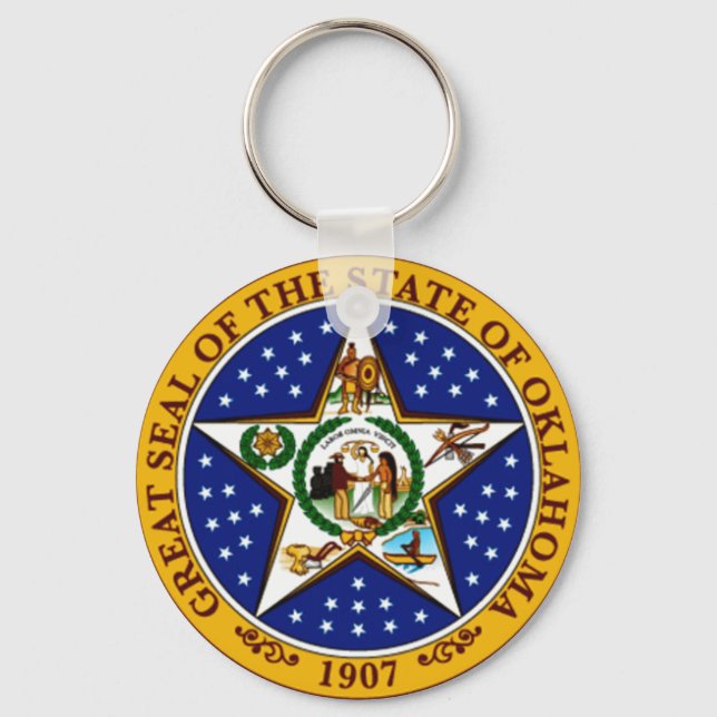 Oklahoma State Seal Keychain (Front)