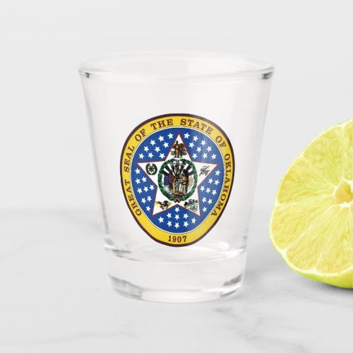 Oklahoma State Seal Shot Glass