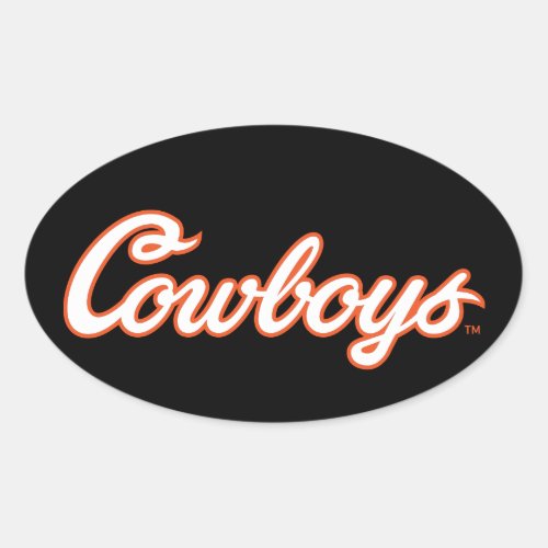 Oklahoma State University  Cowboys Oval Sticker