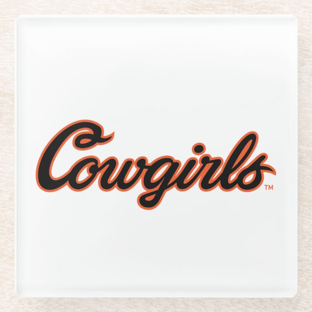 Oklahoma State University | Cowgirls Glass Coaster (Front)