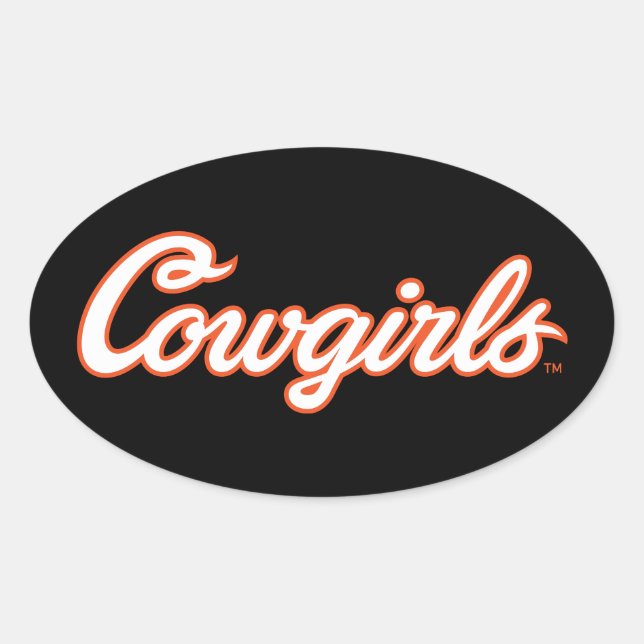 Oklahoma State University | Cowgirls Oval Sticker (Front)
