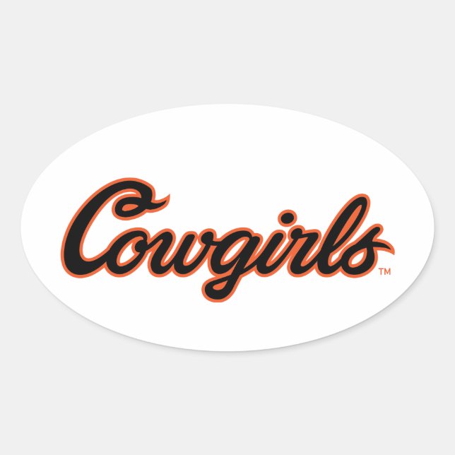 Oklahoma State University | Cowgirls Oval Sticker (Front)