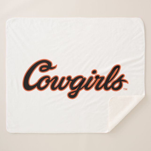 Oklahoma State University | Cowgirls Sherpa Blanket (Front (Horizontal))