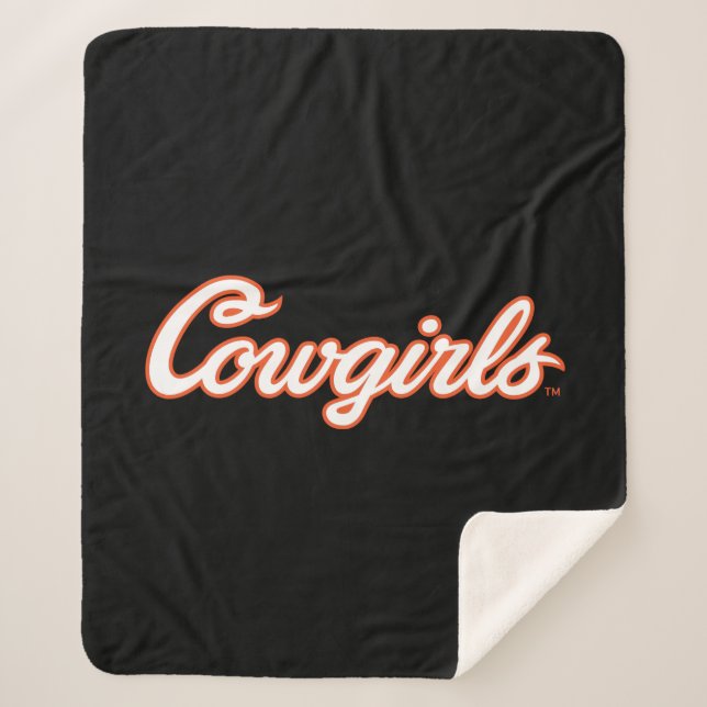 Oklahoma State University | Cowgirls Sherpa Blanket (Front)