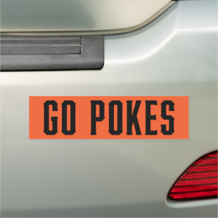 Oklahoma State University Go Pokes 3 Car Magnet