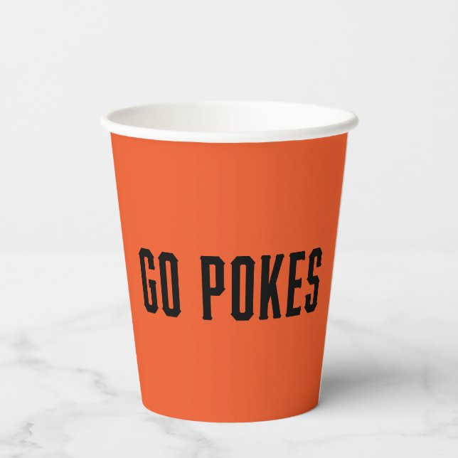 Oklahoma State University | Go Pokes 3 Paper Cups (Back)