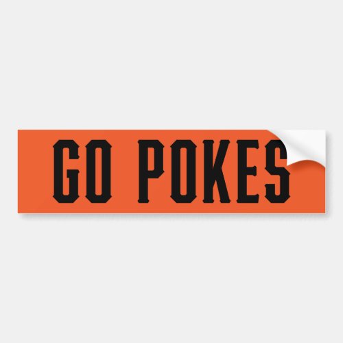 Oklahoma State University  Go Pokes Bumper Sticker