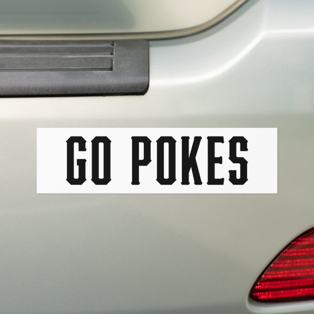 Oklahoma State University | Go Pokes Bumper Sticker (On Car)