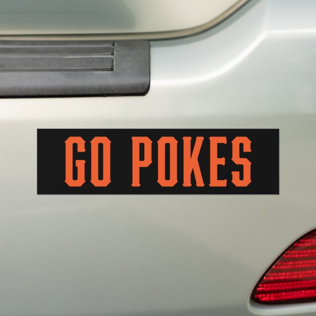 Oklahoma State University | Go Pokes Bumper Sticker (On Car)
