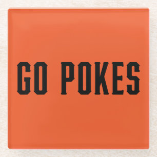 Oklahoma State University Go Pokes Glass Coaster
