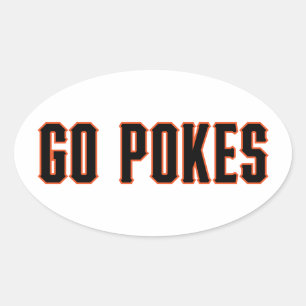 Oklahoma State University   Go Pokes Oval Sticker