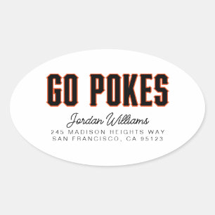 Oklahoma State University Go Pokes Oval Sticker