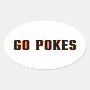 Oklahoma State University Go Pokes Oval Sticker
