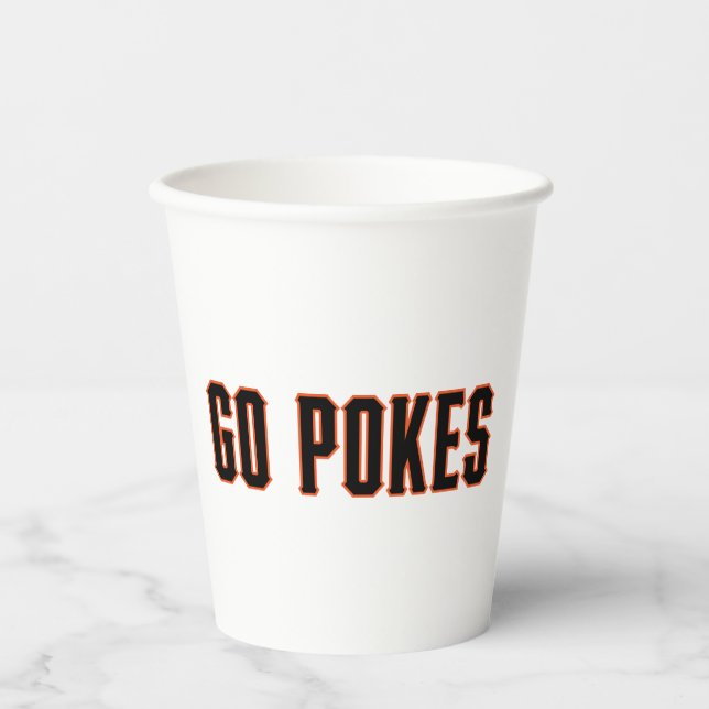 Oklahoma State University | Go Pokes Paper Cups (Front)