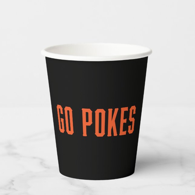 Oklahoma State University | Go Pokes Paper Cups (Front)