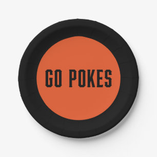 Oklahoma State University Go Pokes Paper Plates