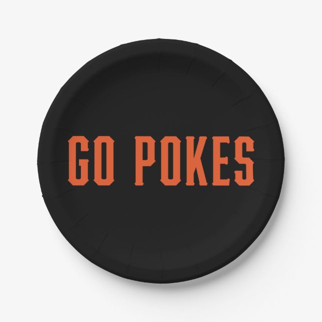 Oklahoma State University | Go Pokes Paper Plates (Front)