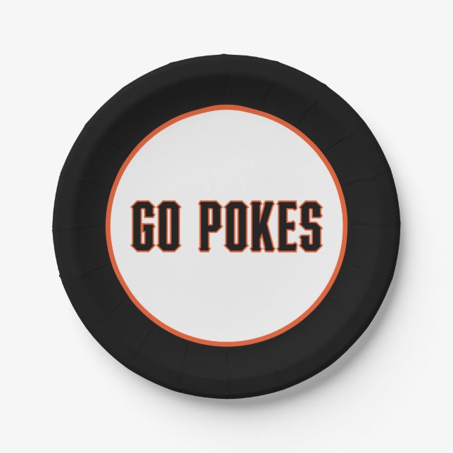 Oklahoma State University | Go Pokes Paper Plates (Front)