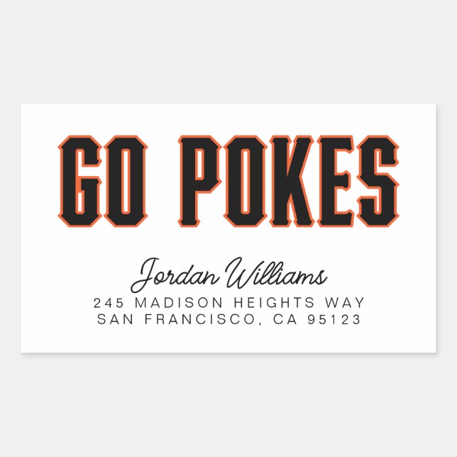 Oklahoma State University | Go Pokes Rectangular Sticker (Front)