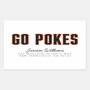 Oklahoma State University Go Pokes Rectangular Sticker
