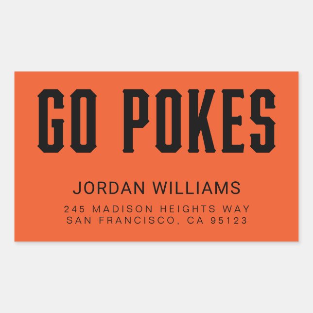 Oklahoma State University | Go Pokes Rectangular Sticker (Front)