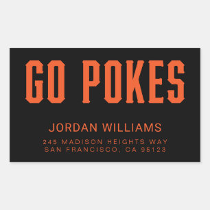 Oklahoma State University   Go Pokes Rectangular Sticker